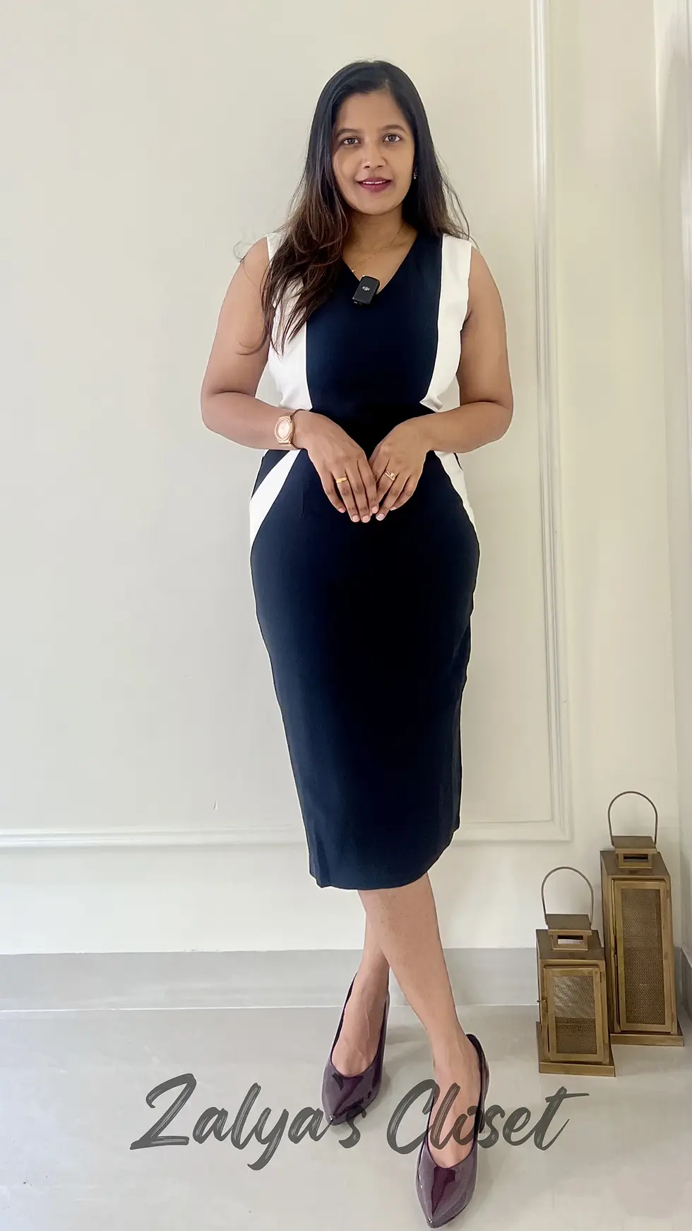 Thumbnail: Imported Black And White Bodycon Dress