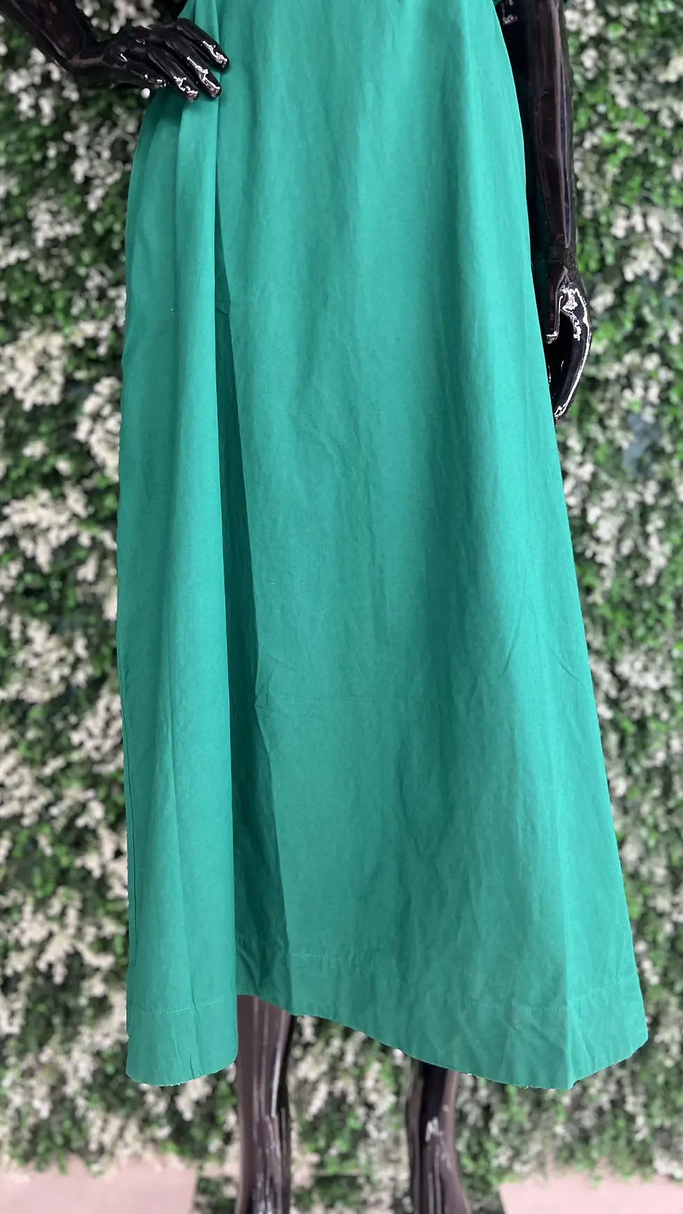 Thumbnail: Green Poplin Cut Out Maxi Dress