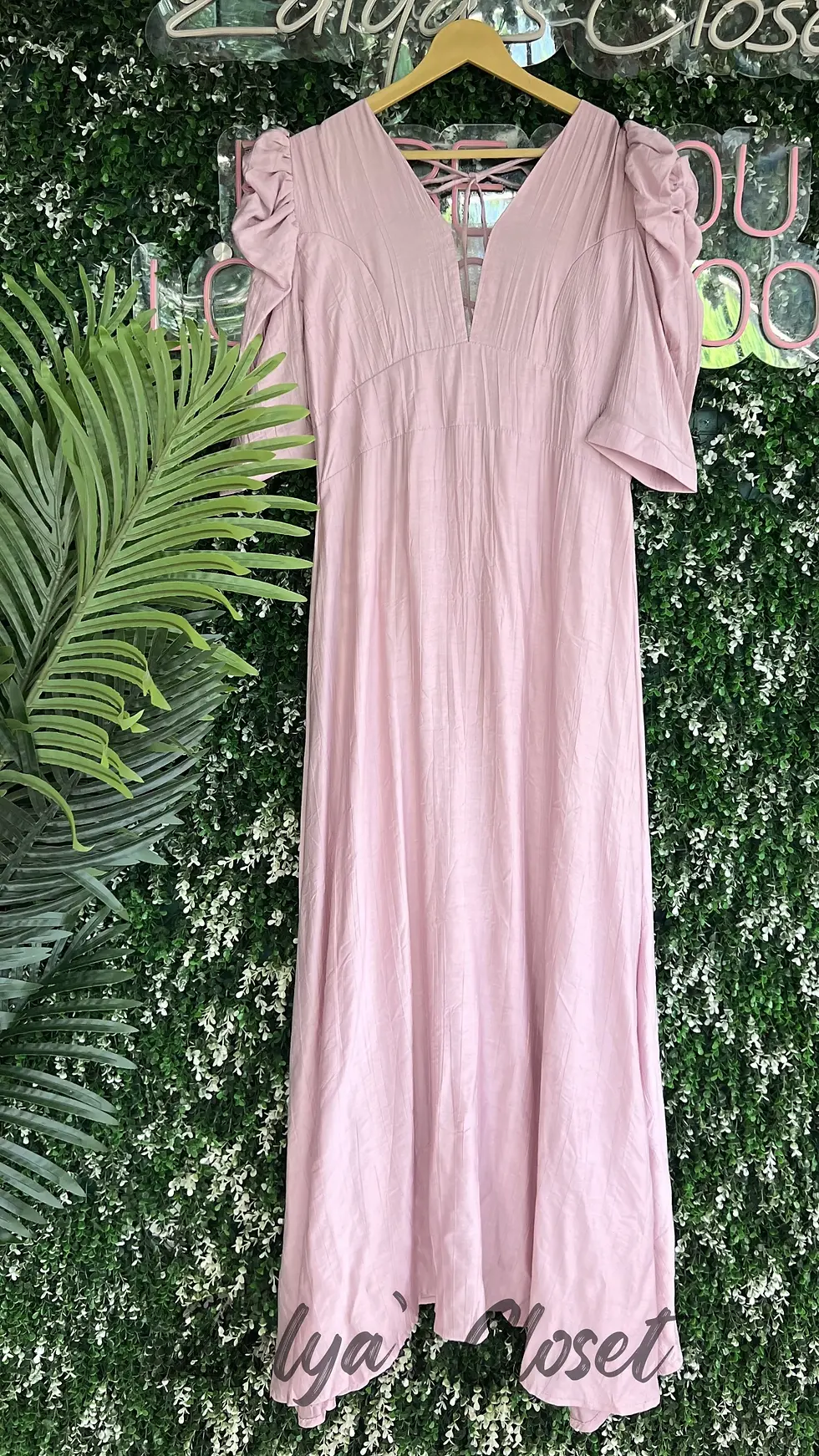 Thumbnail: Puff Sleeve Long Length Dress