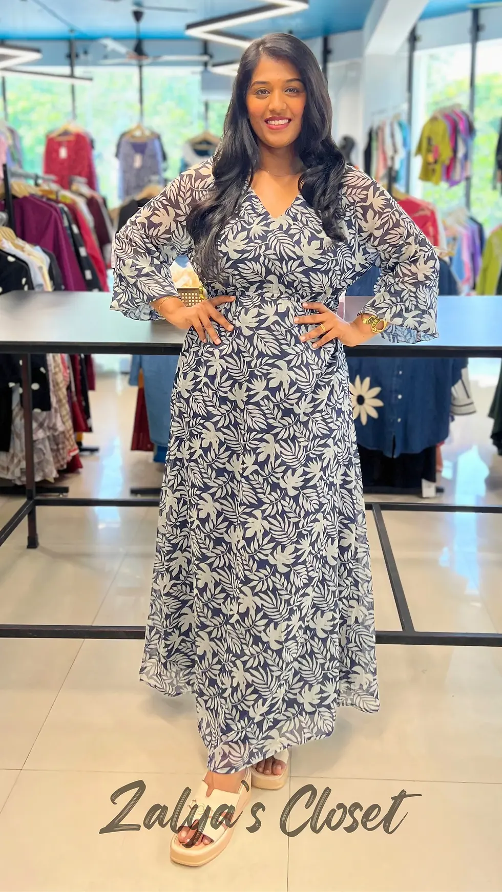 Thumbnail: Imported Floral Printed Dress 