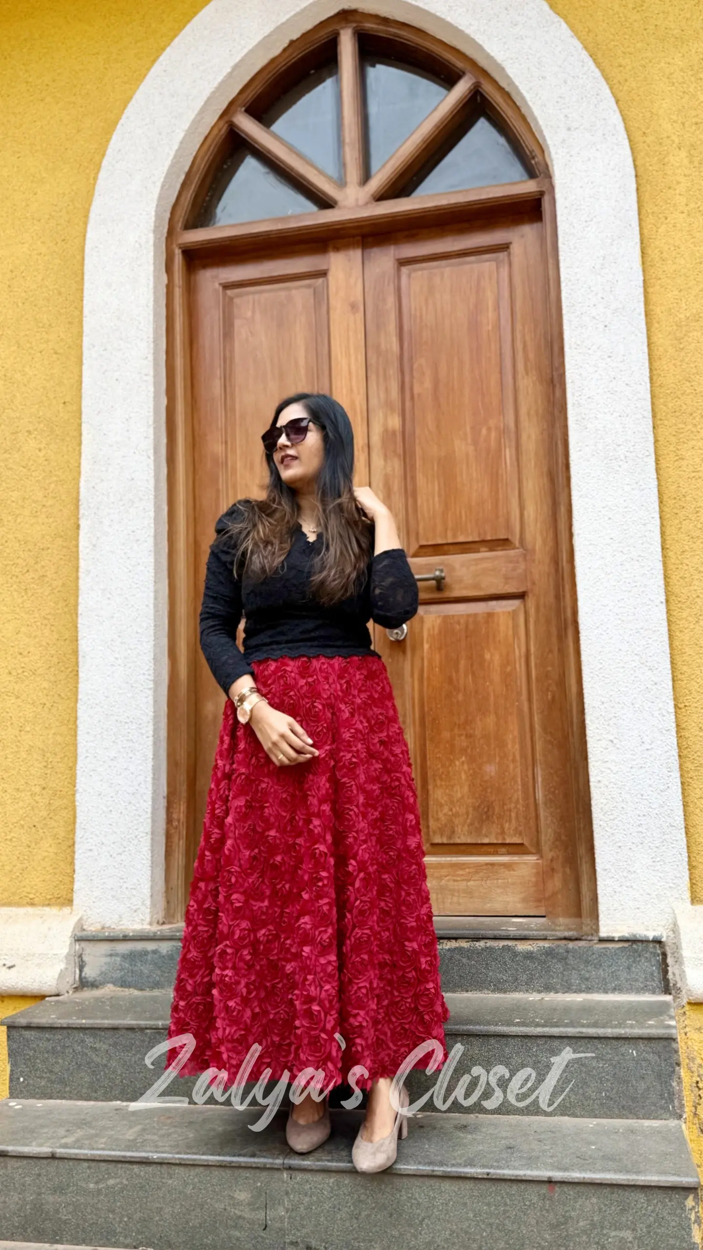 Imported Lace Tops Black/White/Brown