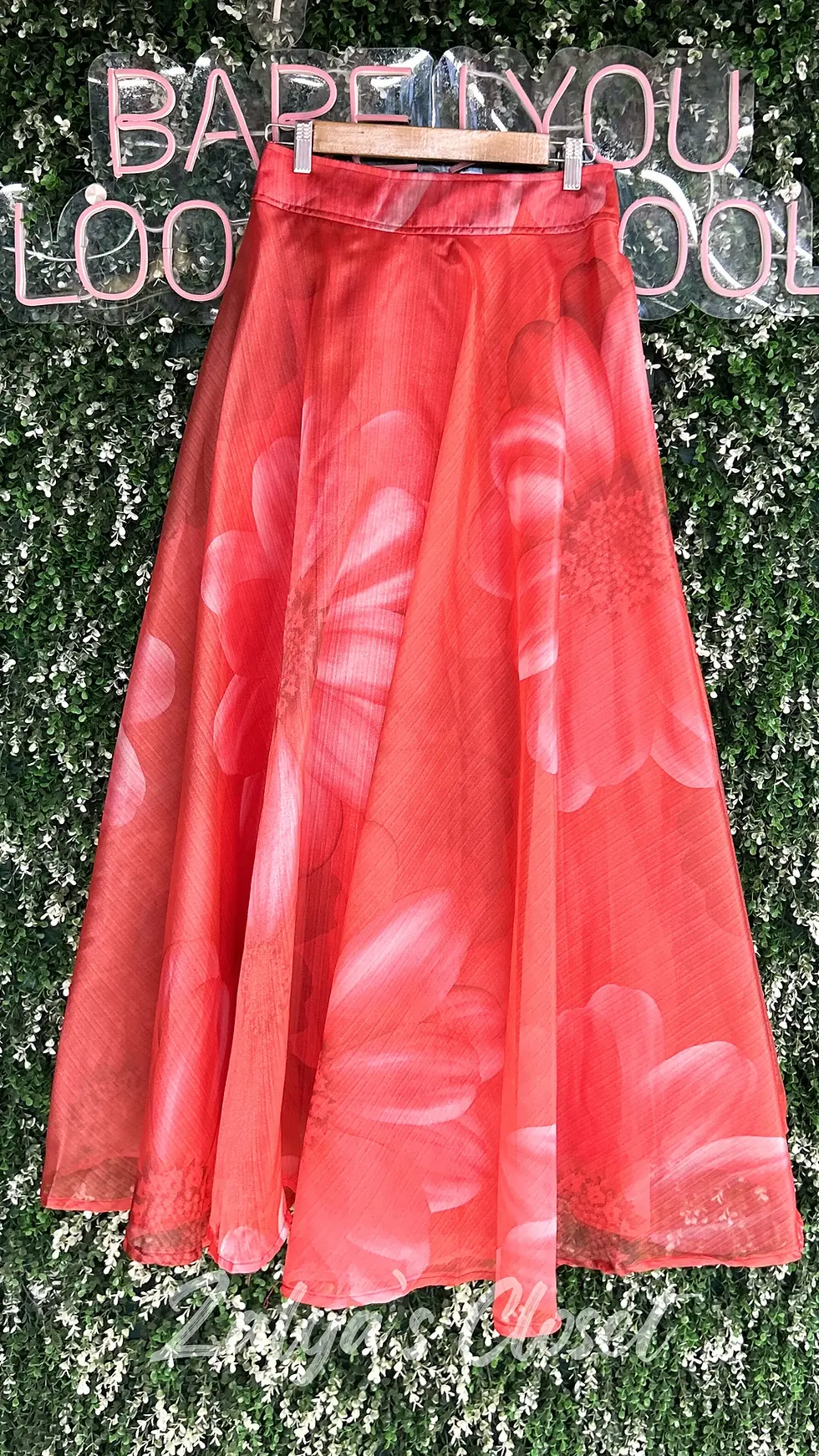 Thumbnail: Flower Printed Organza Skirt