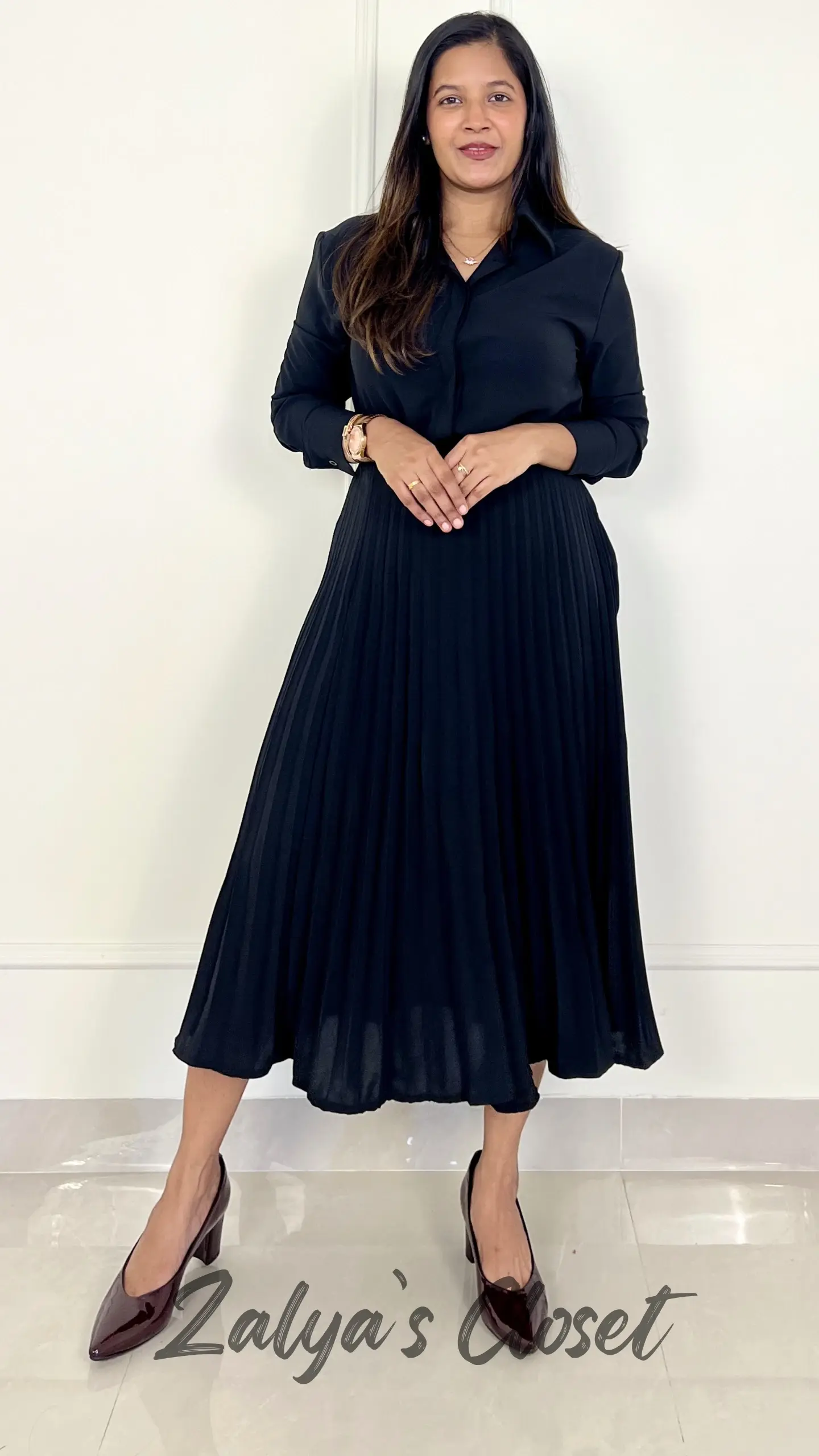 Imported Cropped Top And Pleated Skirt Co Ord Set 