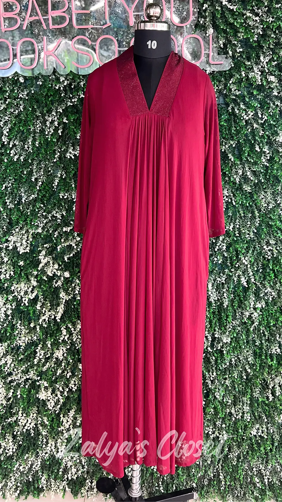 Thumbnail: Long Gown With Stone Work Dress 