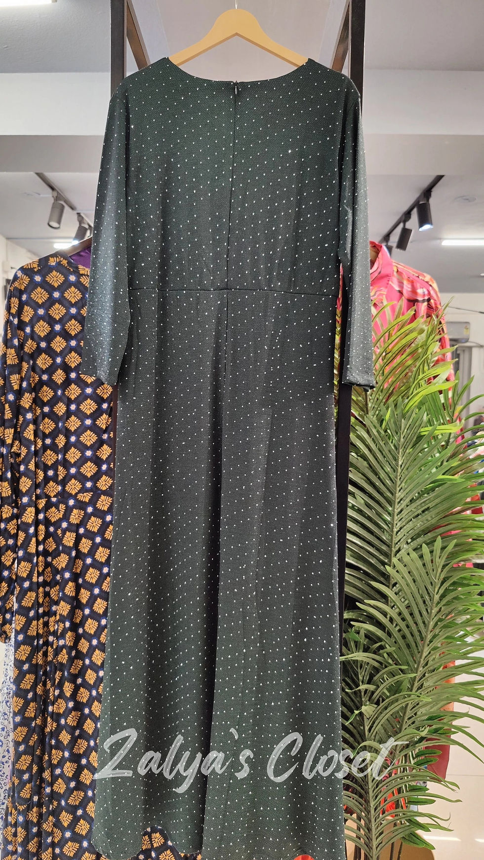 Thumbnail: V-Neck Full Stone Work Long Party Wear Gown