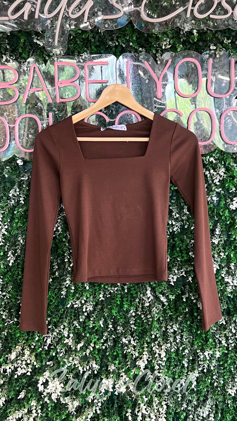 Thumbnail: Full Sleeves Square Neck Basic Tops