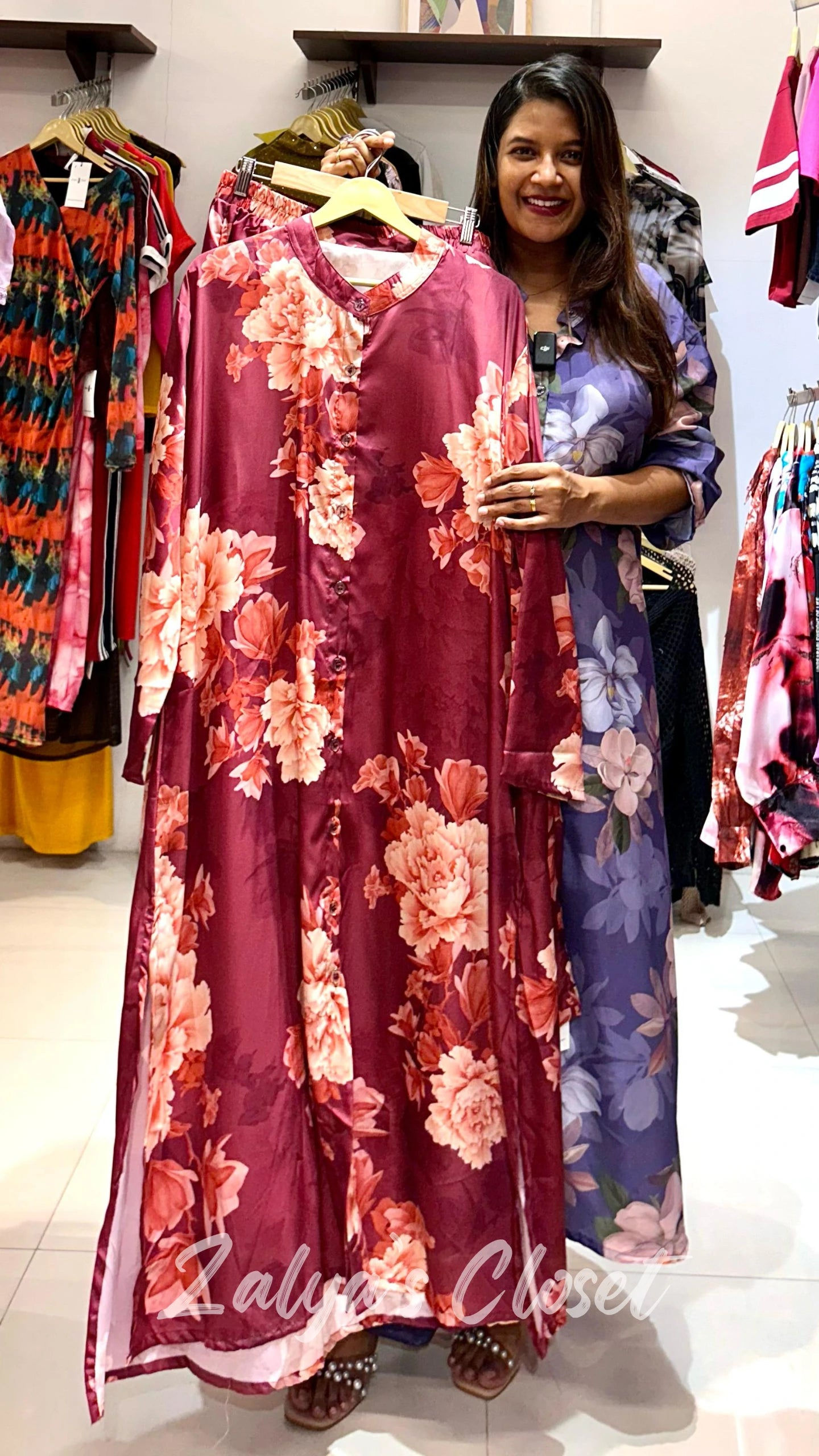 Crepe Printed Top And Pant Co Ord Set