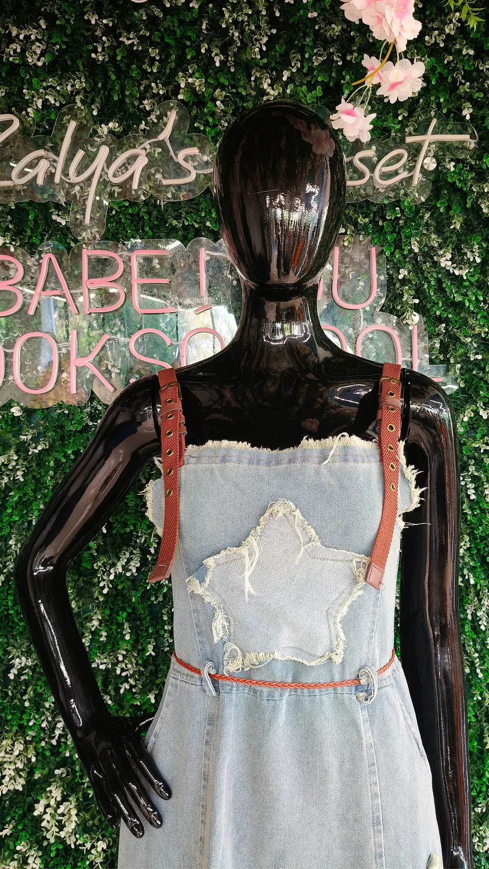 Thumbnail: Imported Denim Dress with Belt 