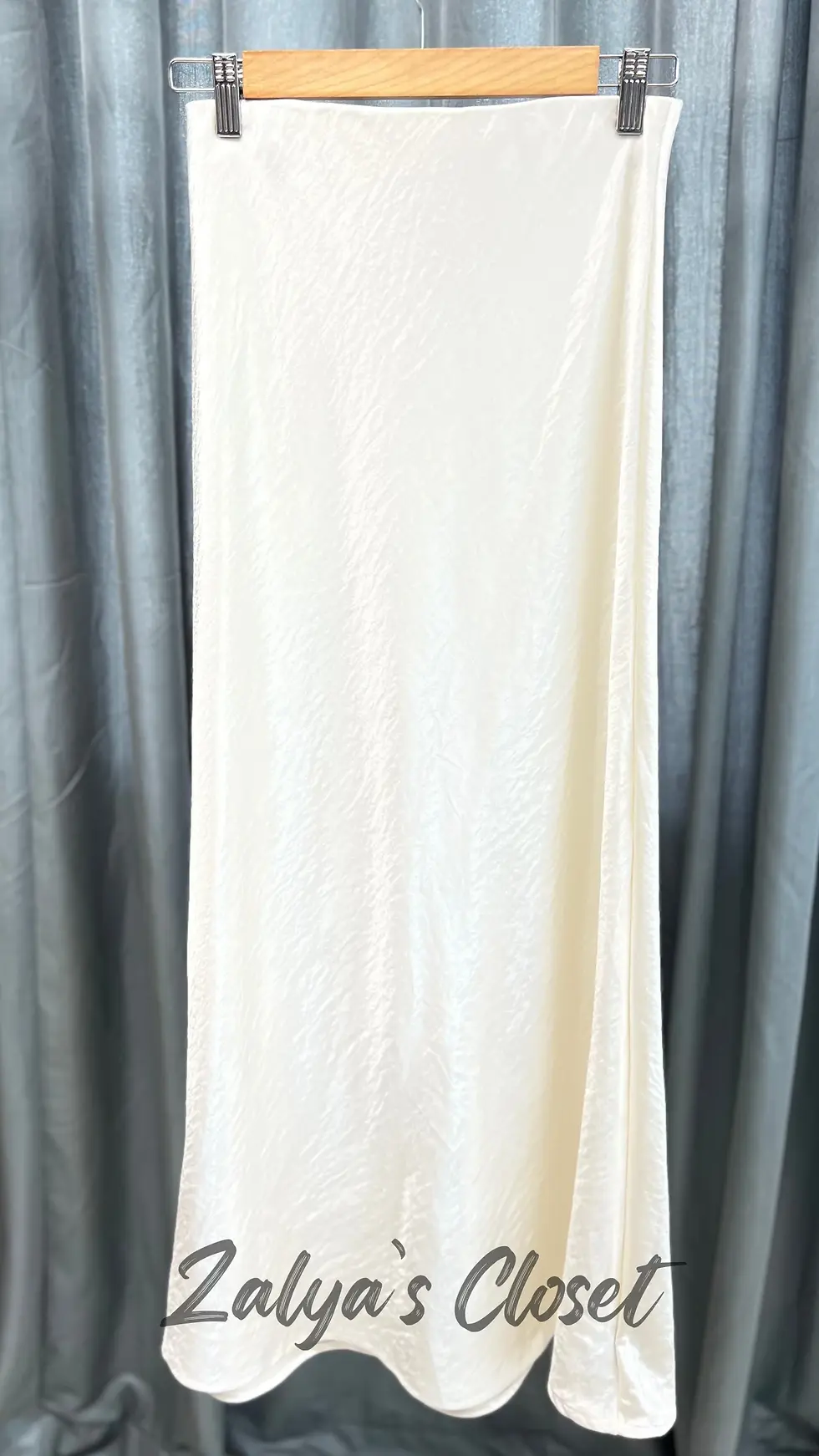 Thumbnail: Imported Long Satin Skirt