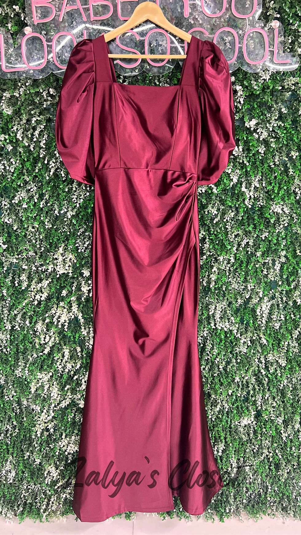 Thumbnail: Satin Long Party Wear Gown