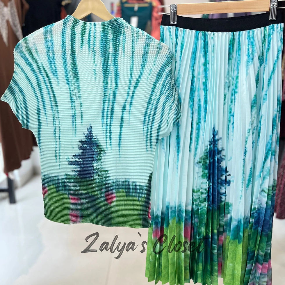 Thumbnail: Imported Flower Printed Magic Skirt and Top Set