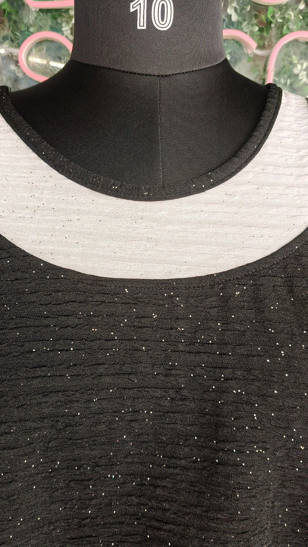 Thumbnail: Imported Plus Size Shimmer T-shirt off shoulder