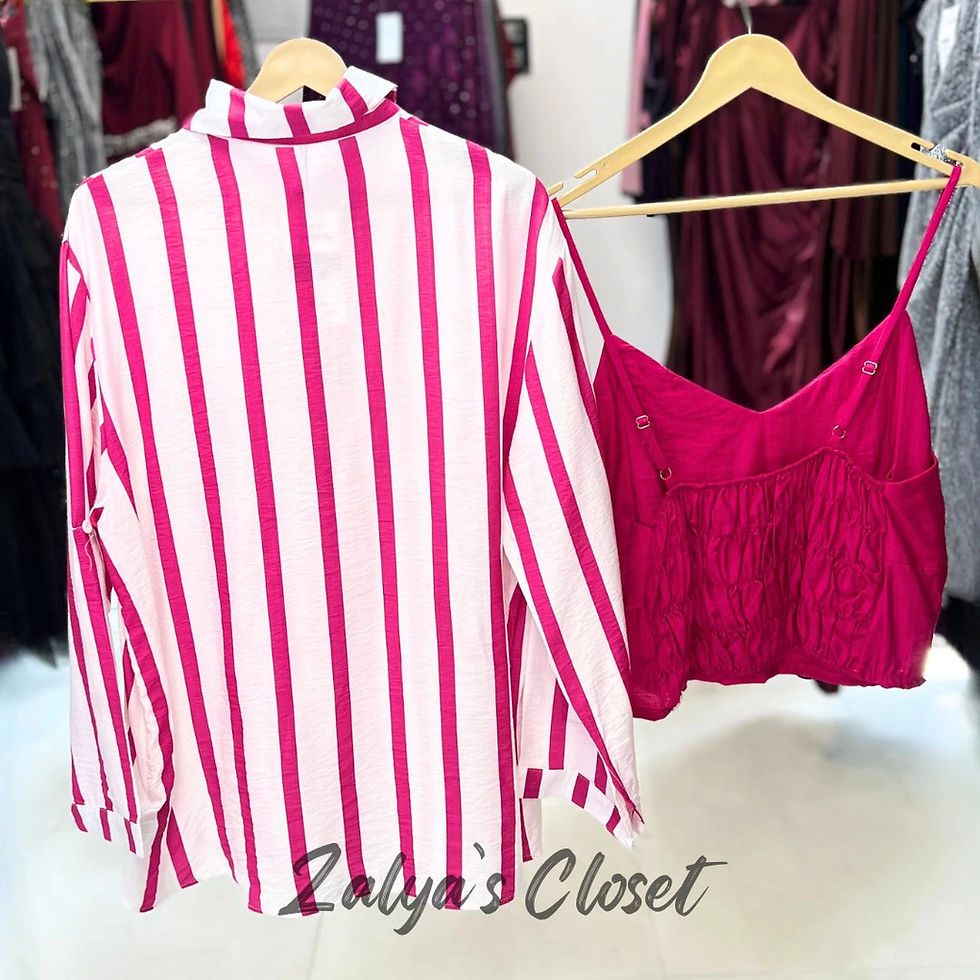 Thumbnail: Vertical Striped Shirt Imported with Inner