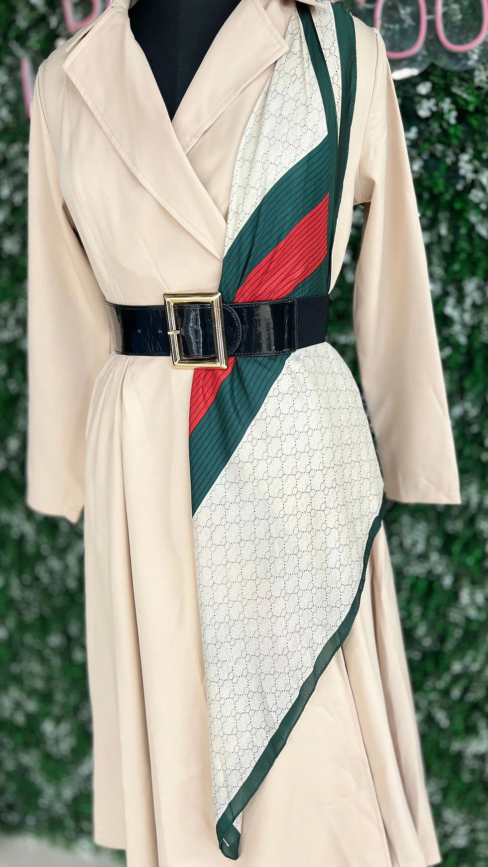 Thumbnail: Imported Scarf Dress with Belt