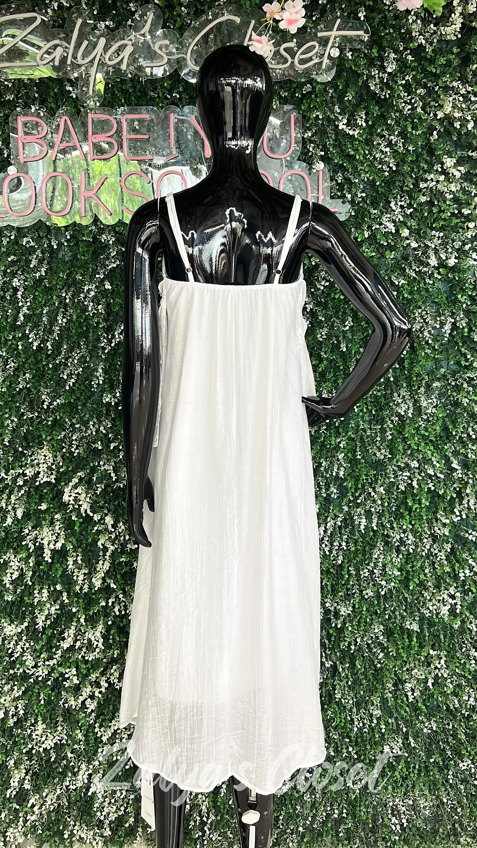 Thumbnail: Imported Slip Dress with Lace Work