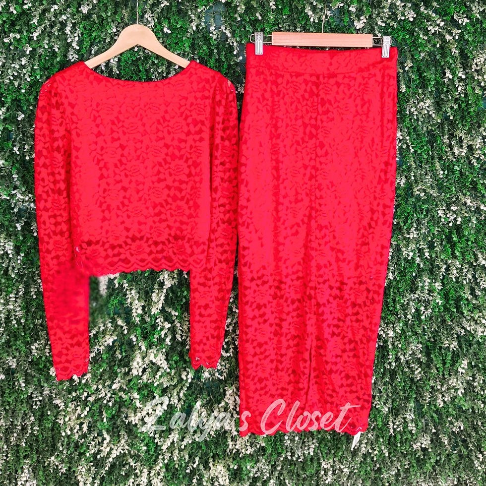 Thumbnail: Imported Lace Bodycon Top and Skirt Set