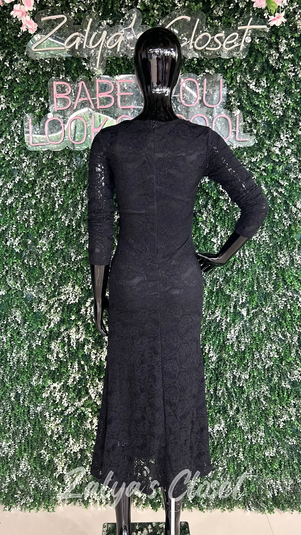 Thumbnail: Imported Stone Work Neck Design Dress