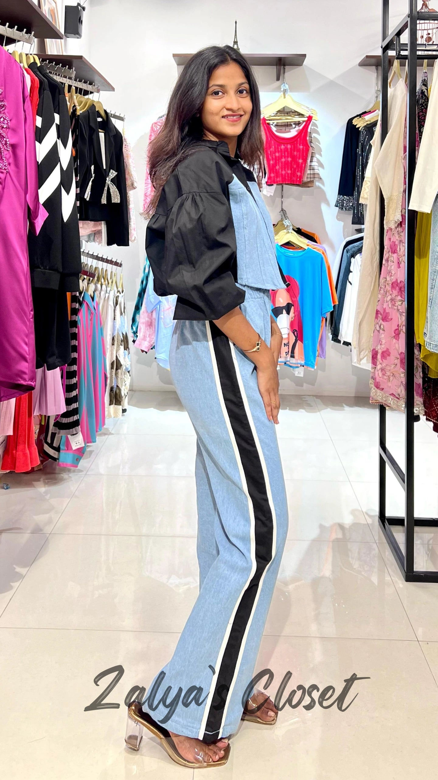 Denim Shirt and Pant Co-Ord Set