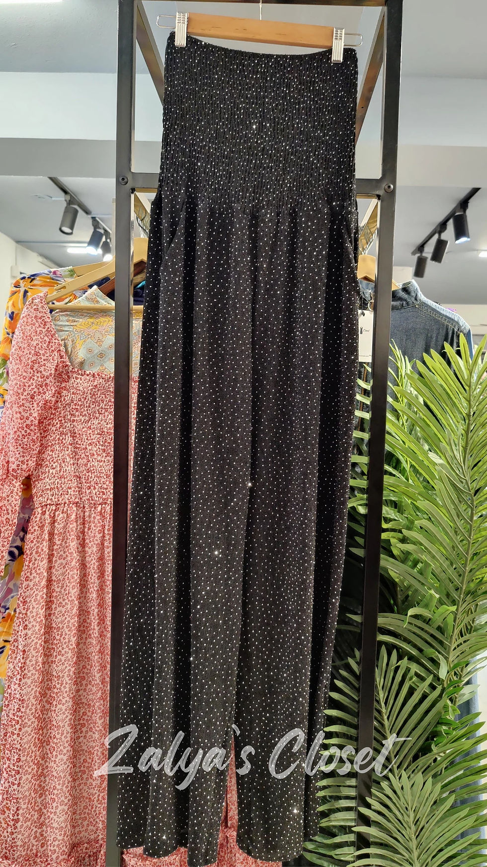 Thumbnail: Smocking Pattern Party Wear Jumpsuit
