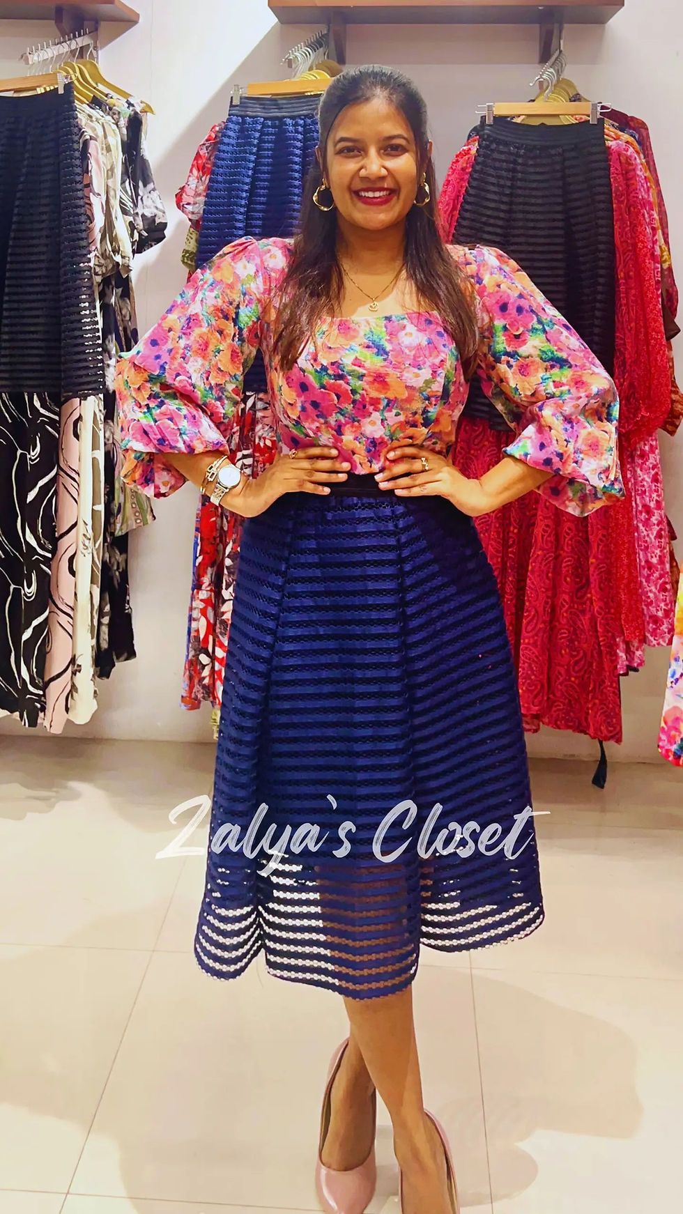 Thumbnail: Square Neck Cotton Smocking Top