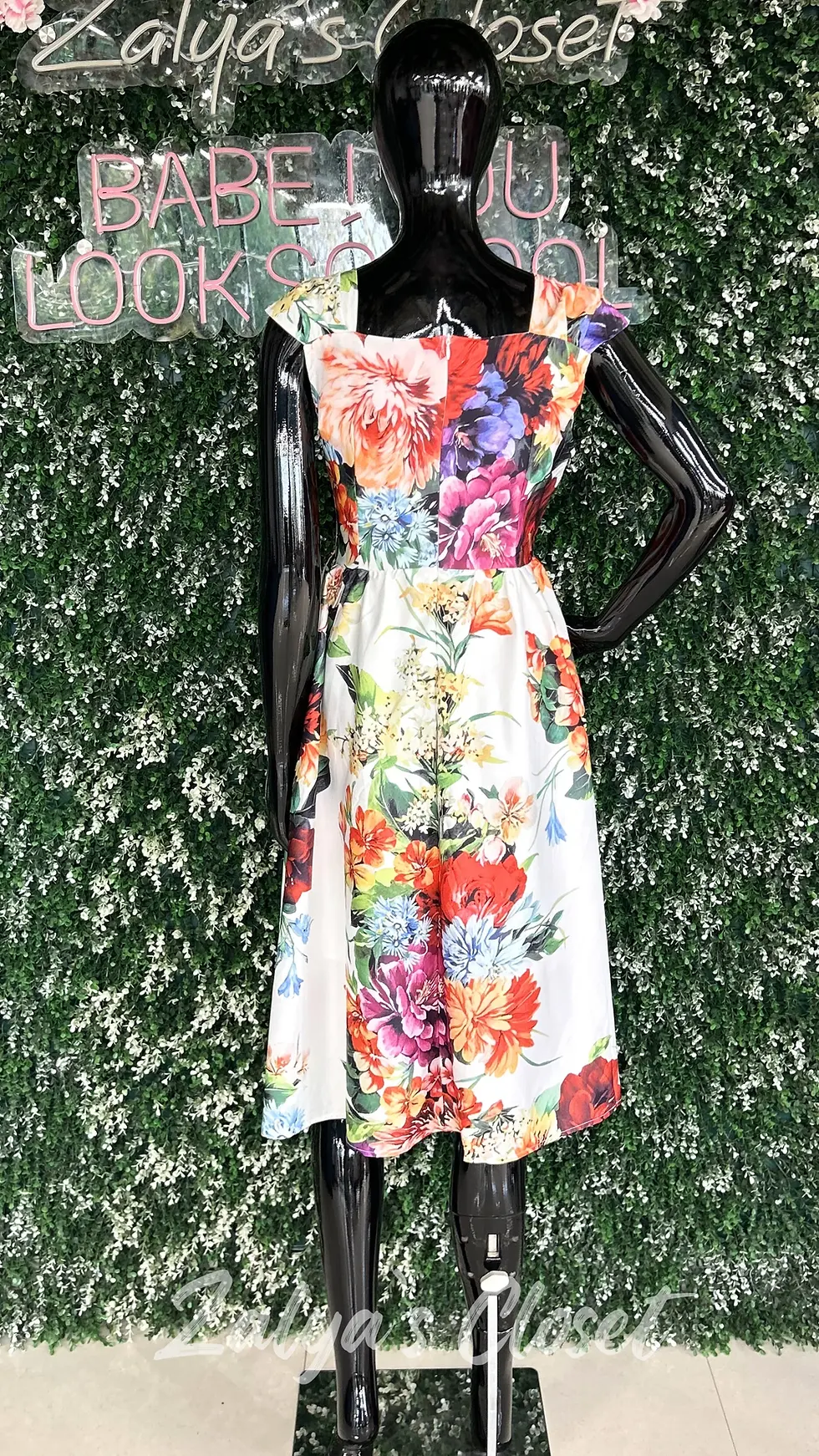 Thumbnail: Imported Floral Printed Aline Dress