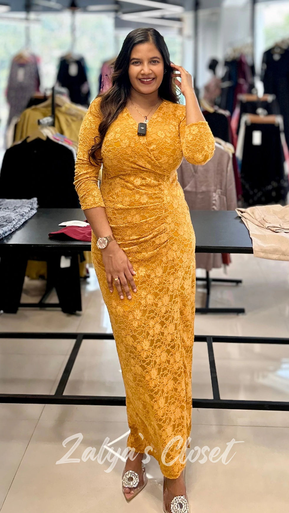 Thumbnail: Imported Soft Lace Design Dress