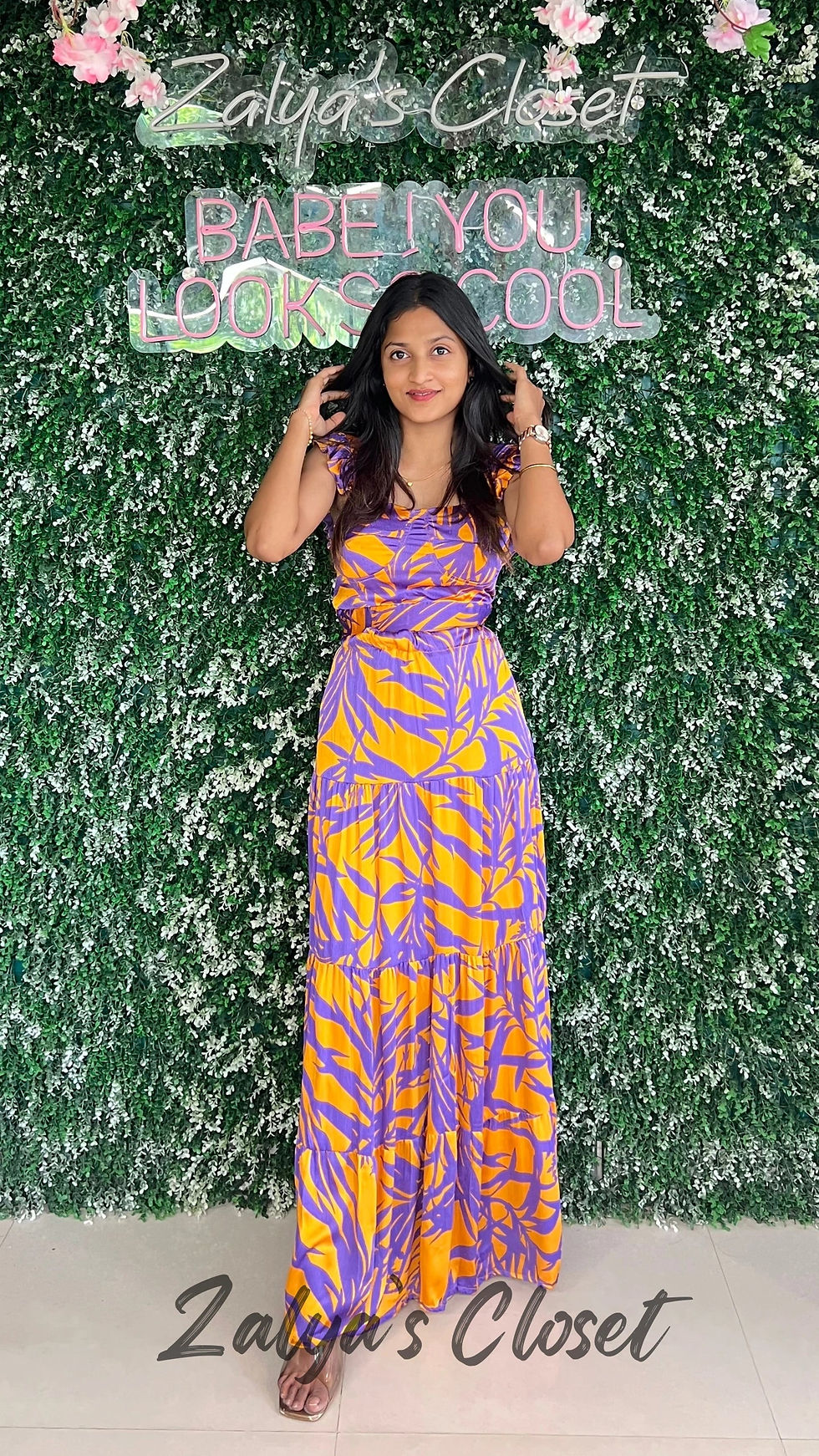 Thumbnail: Ruffle Sleeves Top and Skirt Set