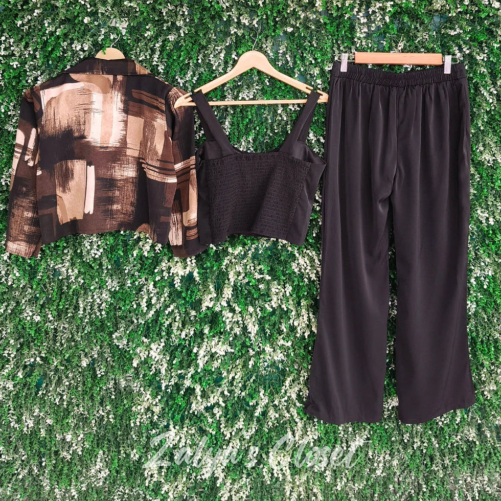 Thumbnail: Jacket style 3 pcs Co-ord set