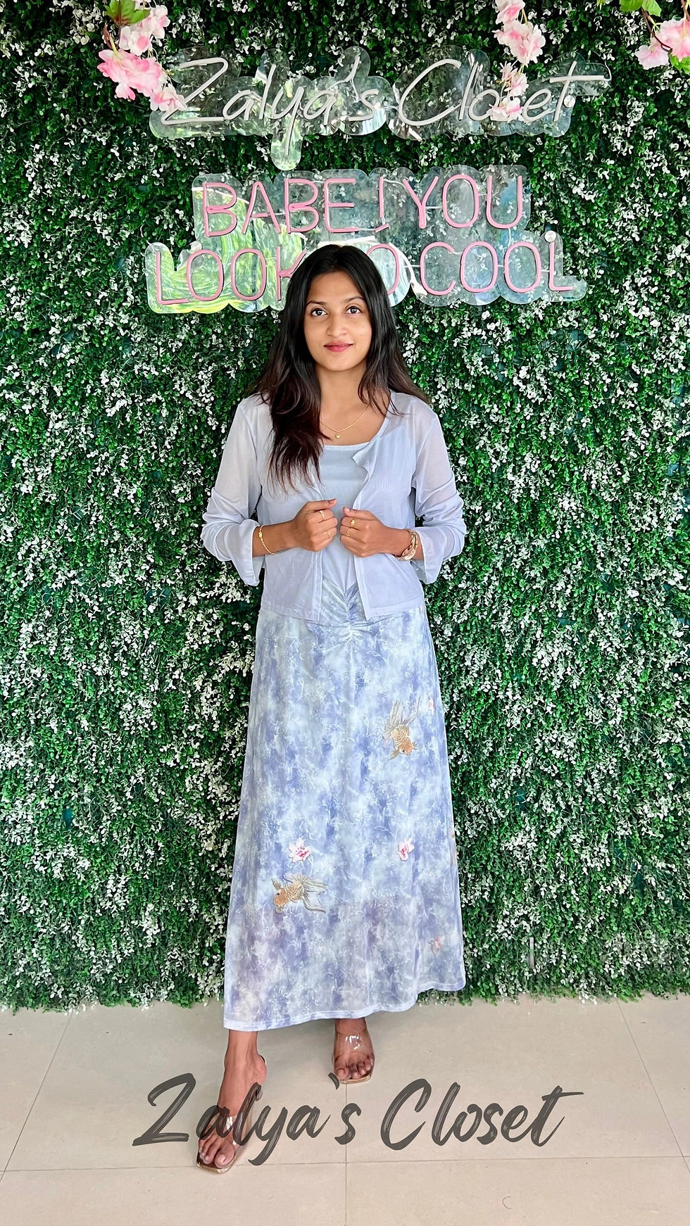 Thumbnail: Imported Printed Bodycon Dress with Shrug