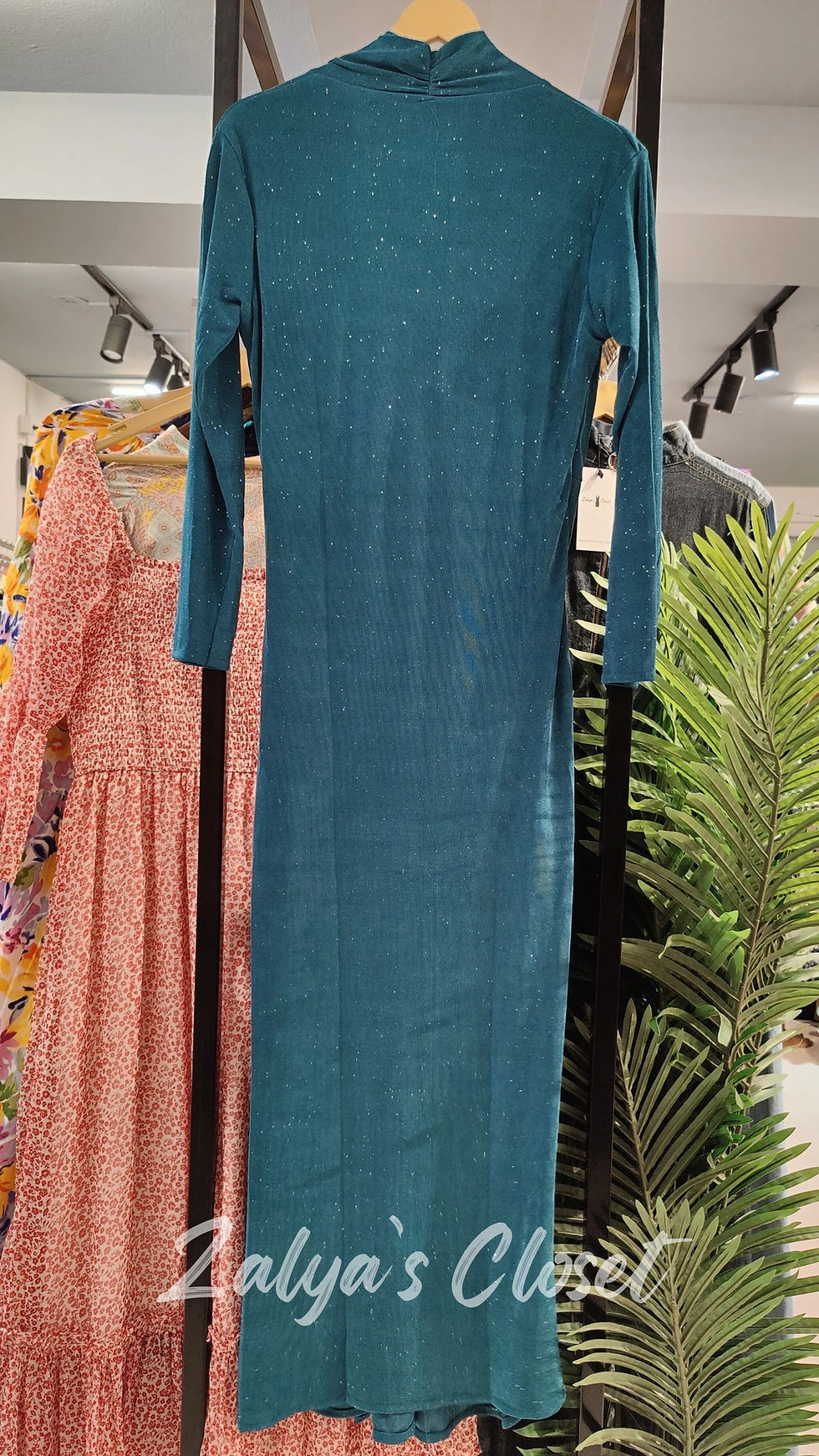 Thumbnail: Full Stone Work Front Slip Party Wear Dress