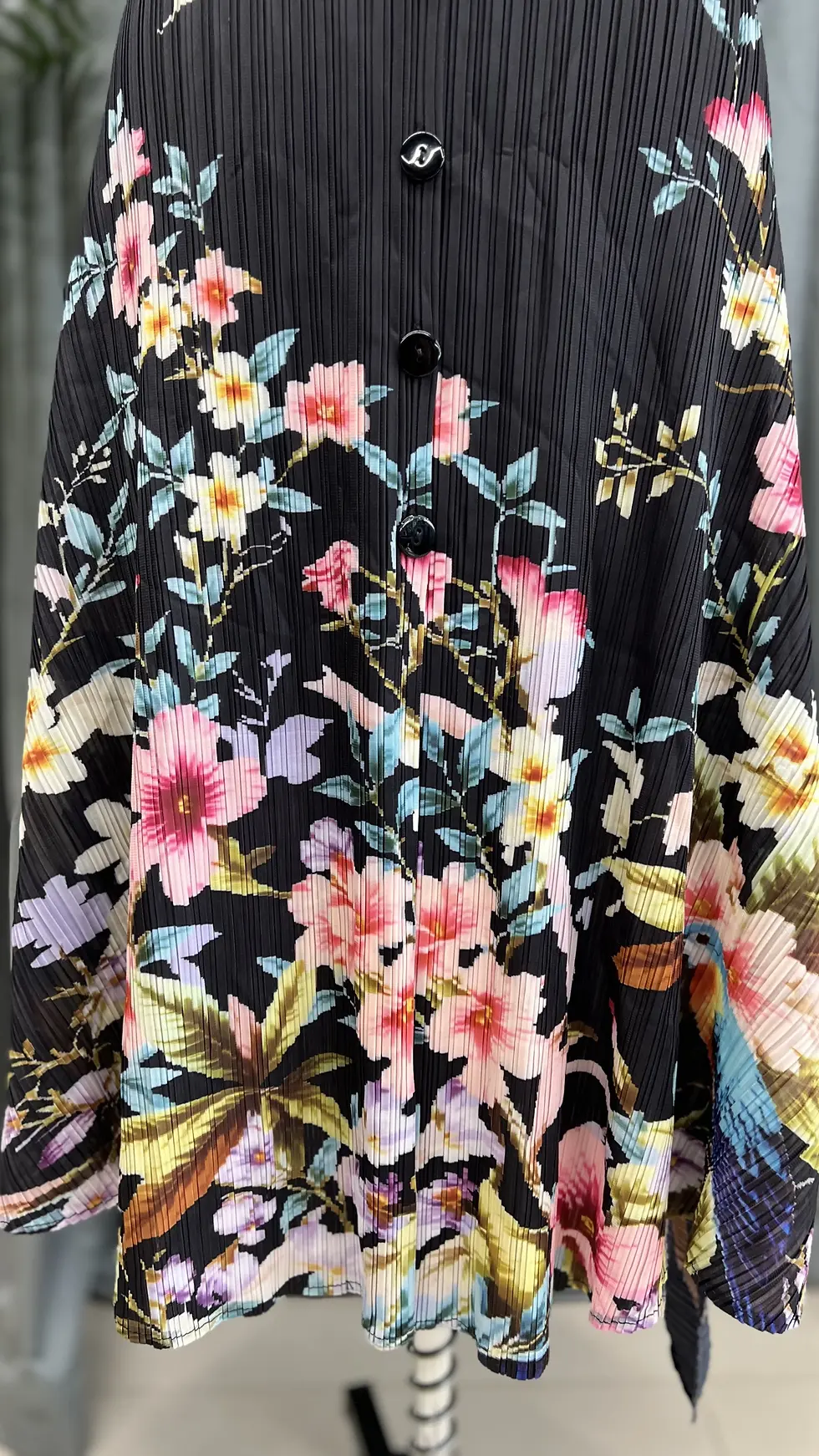 Thumbnail: Imported Long Full Sleeves Floral Printed Magic Dress