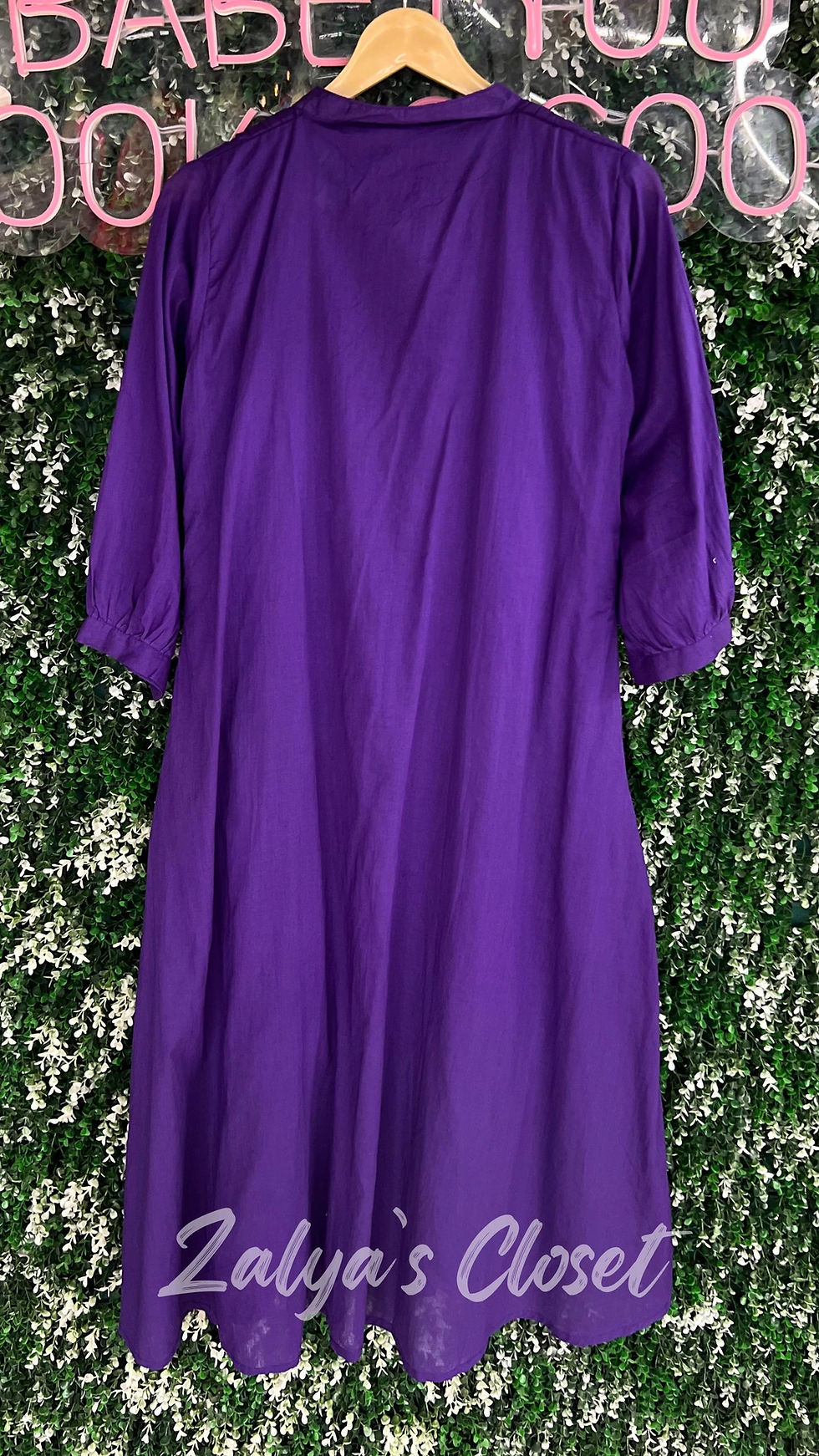 Thumbnail: Mul Cotton Violet Dress With Work