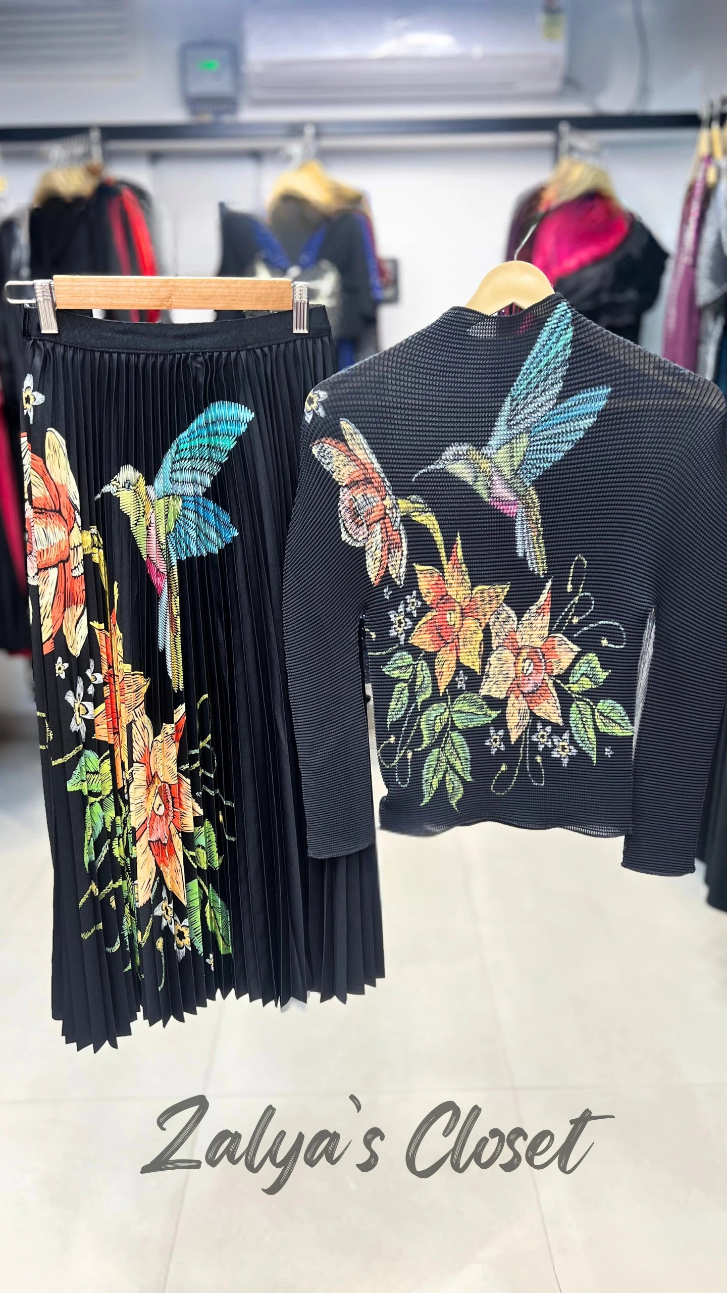 Imported Flower Printed Magic Skirt & Top Set