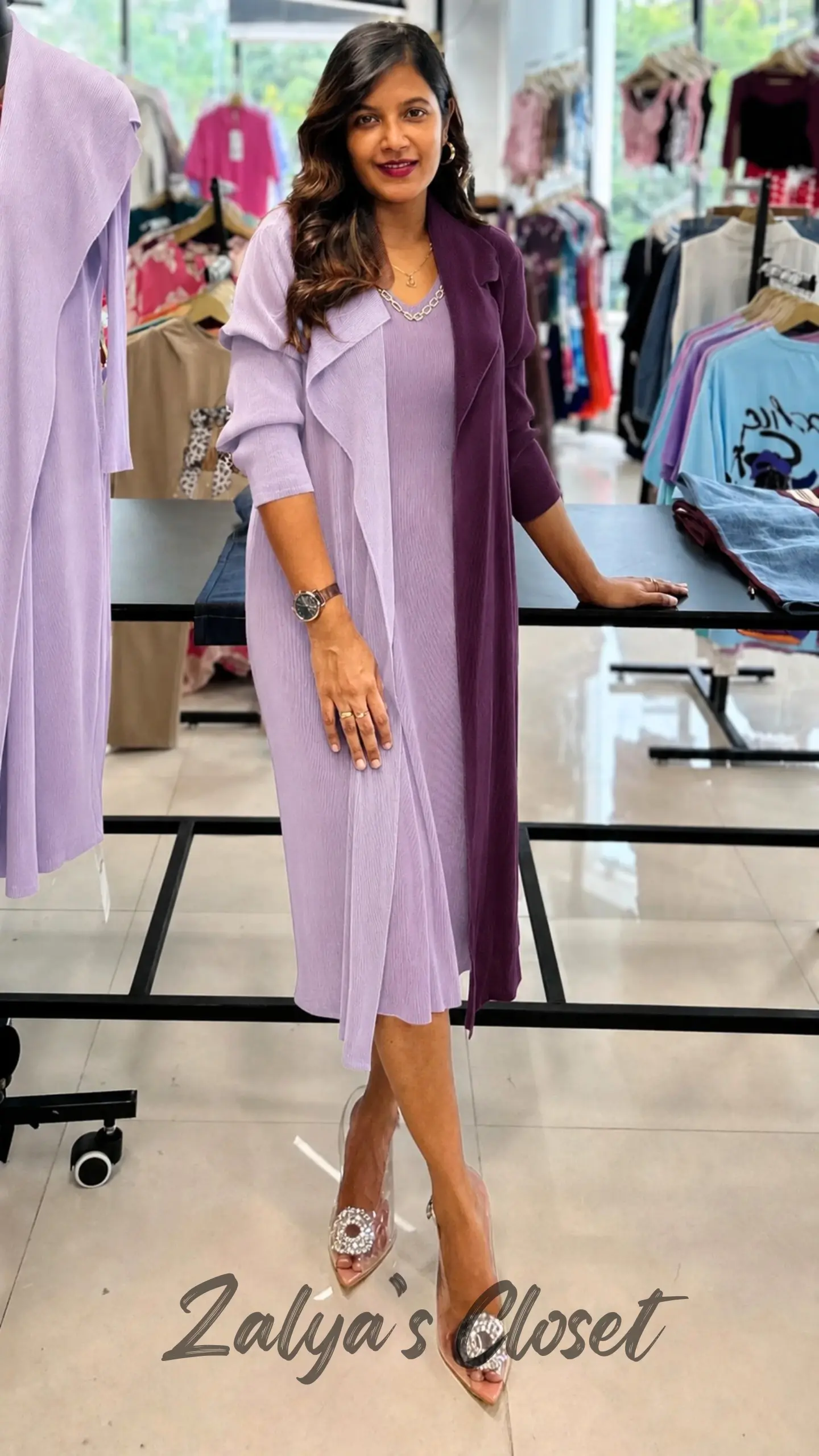 Imported Jacket Style Double Shaded Magic Dress