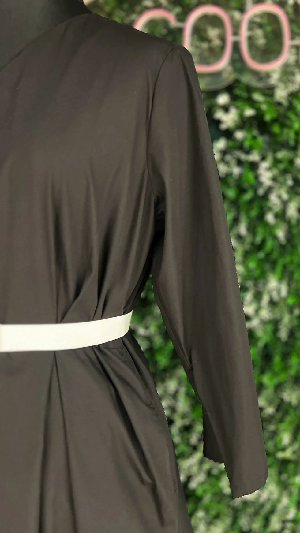 Thumbnail: Black Pleat Detailing Poplin Maxi