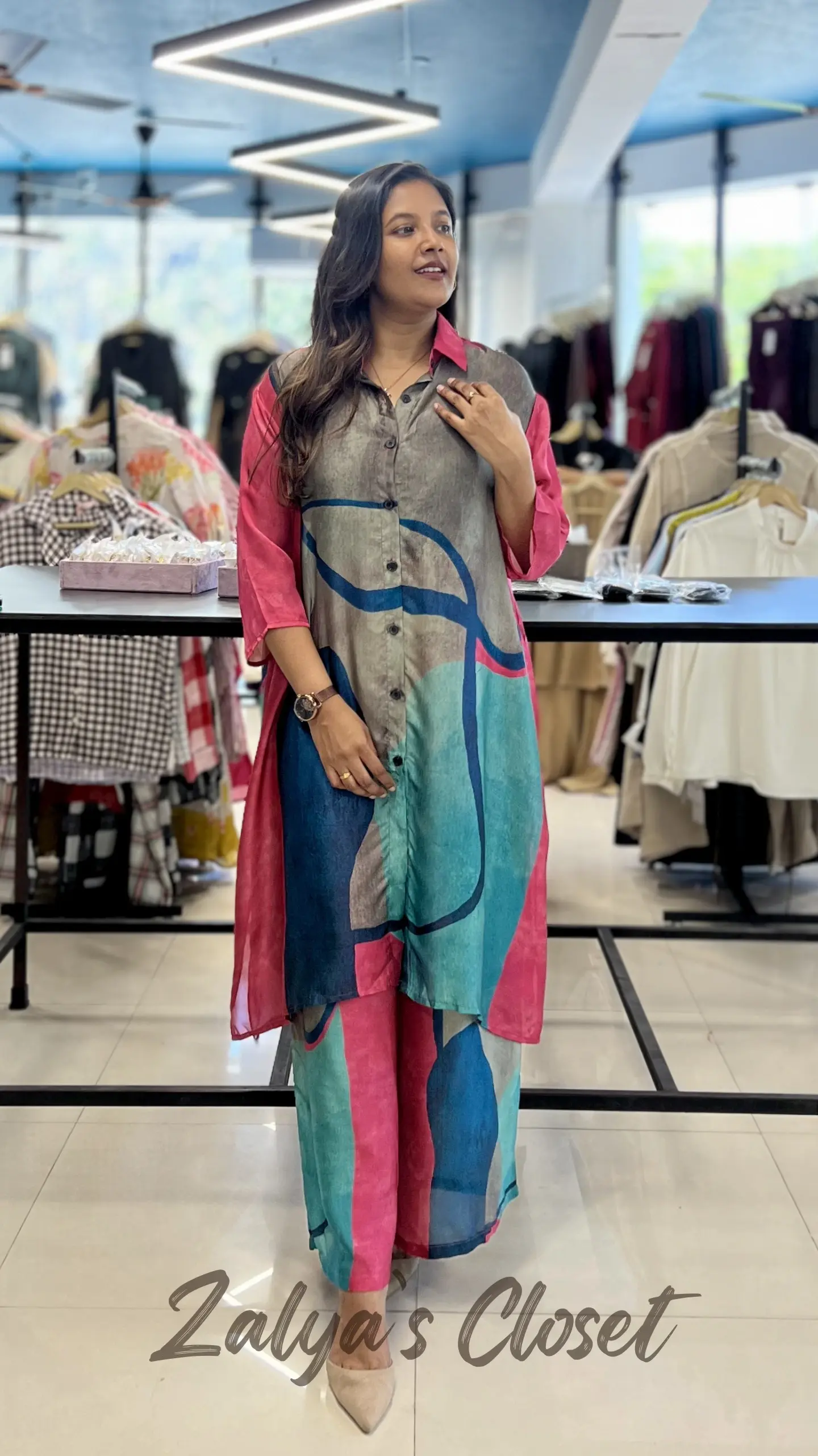 Imported Plus Size Printed Co-ord Set