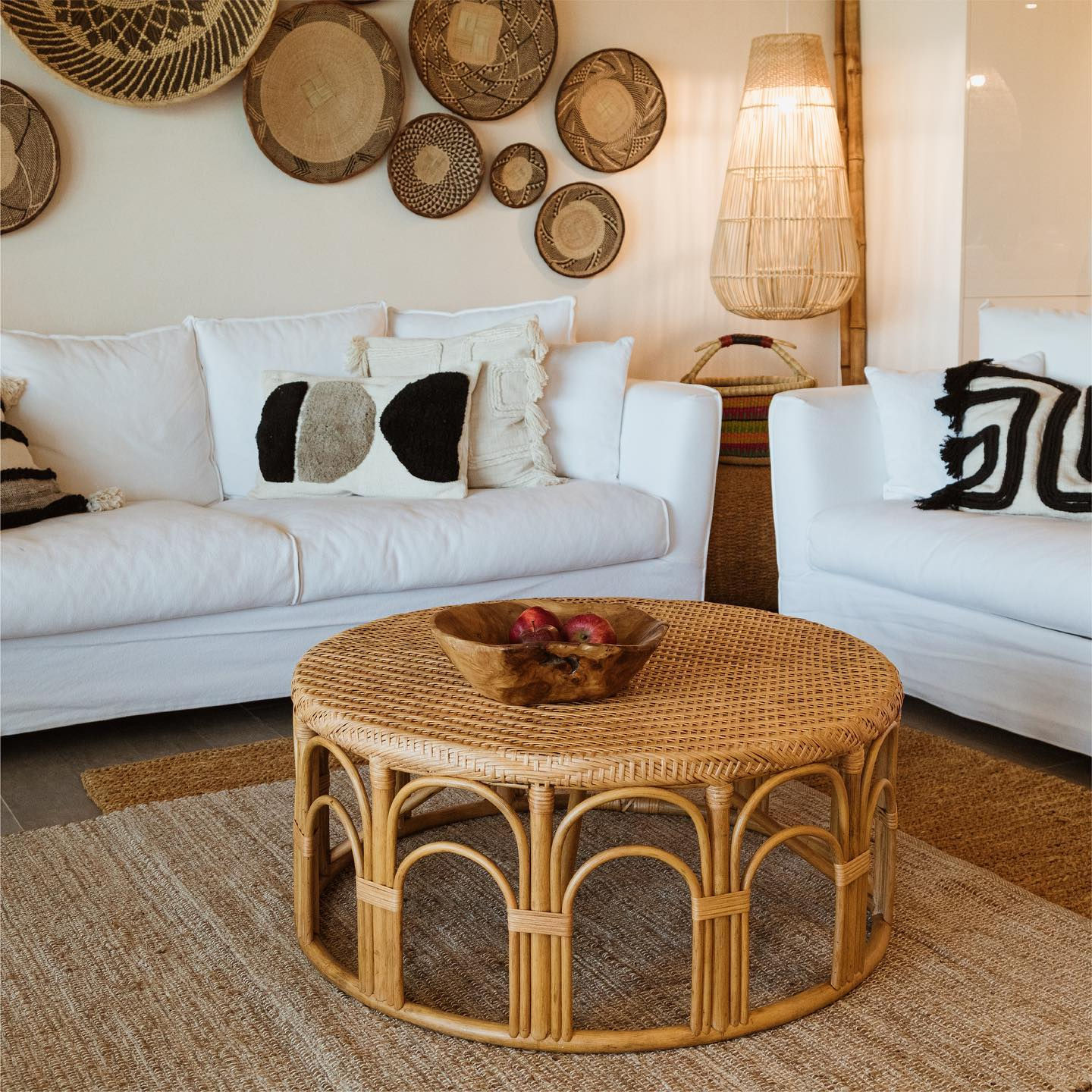 Amber - Arched Arena Bamboo Coffee Table
