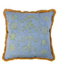 Miniature : South Sinai Yellow Embroidery Square Cushion