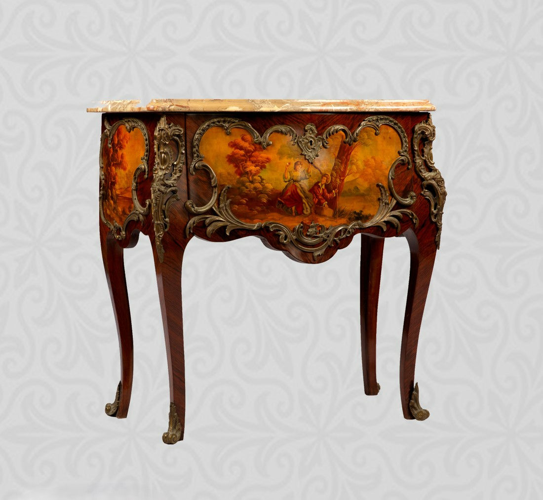 French Louis XV Handpainted Console