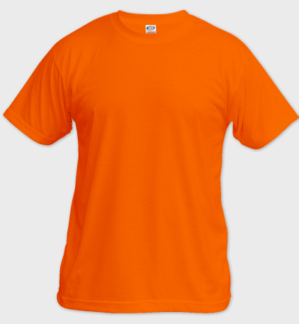 basic t-shirt saftey orange