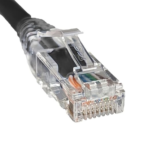 7 ft Cat6 Unshielded Patch Cable, Black 10 Pack Walker Buildings