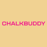 “ChalkBuddy UK logo displayed on a neutral background, representing a gymnastics-focused brand supported by Social Buzz Media Management for social media marketing and brand growth.”