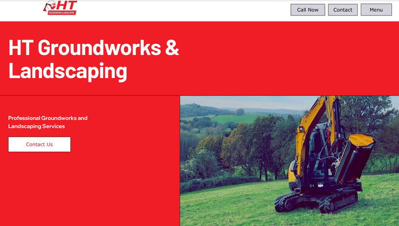 Website designed by Social Buzz Media Management for HT Groundworks & Landscaping, based in Monmouthshire.