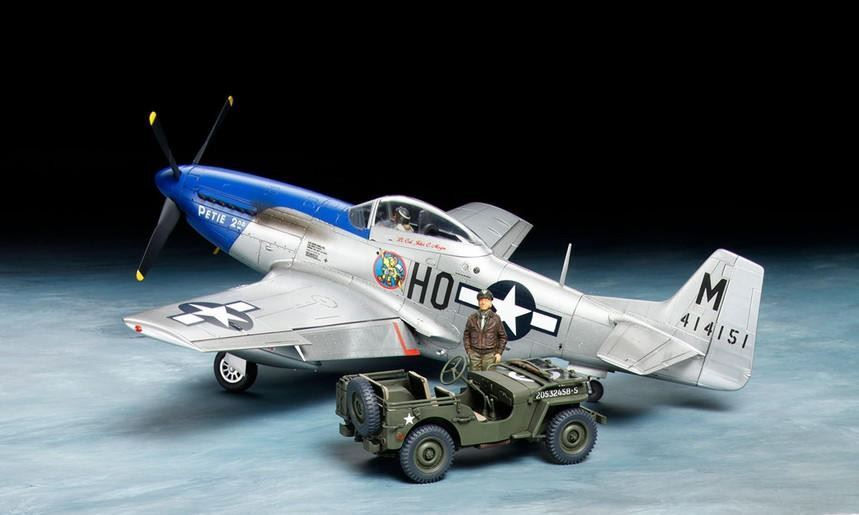 Miniatura: 1/48 Tamiya P-51D MUSTANG e  4x4 JEEP