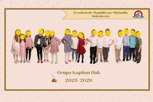 Kreatywne zdjęcie grupowe w formie kolorowej sklejki dla przedszkoli i żłobków.