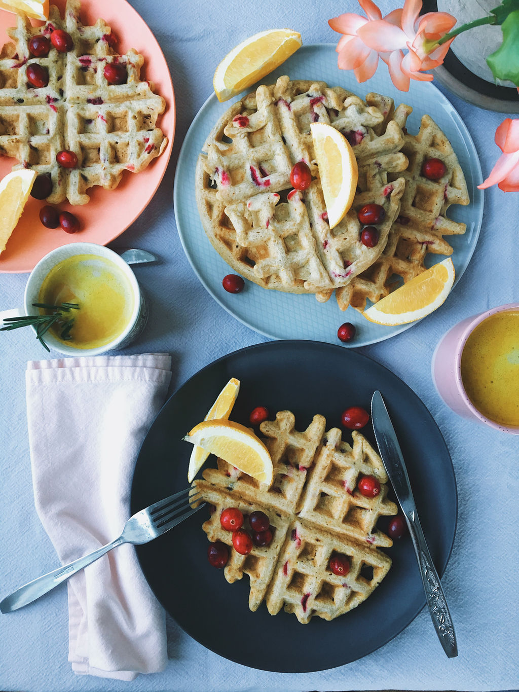 Gaufres Canneberges Et Orange Recette La Fraiche