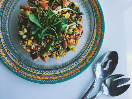 Salade de légumineuses et riz