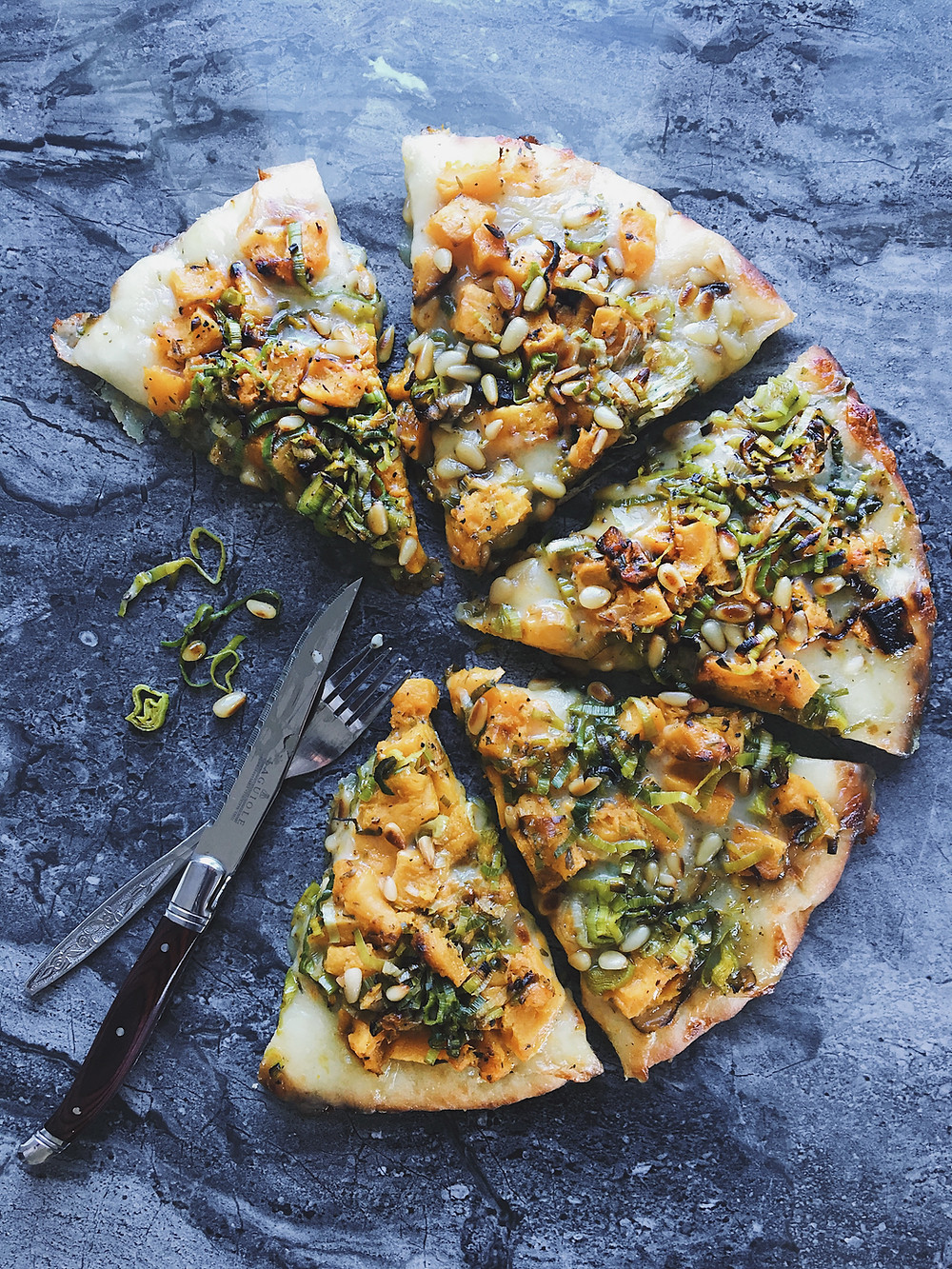 Pizza A La Courge Butternut Rotie Poireaux