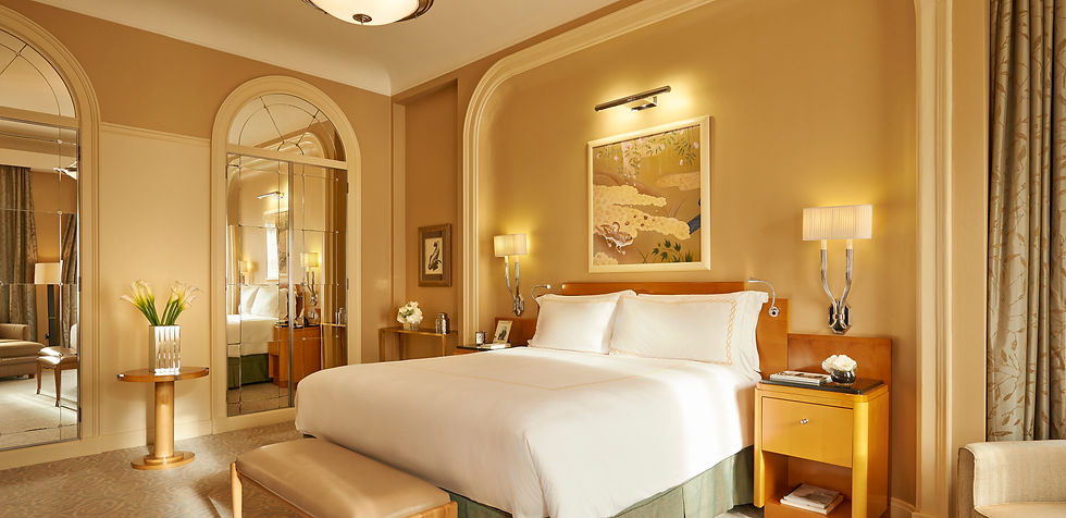 Luxury King Art Deco Style Guest Room at the Savoy Hotel in London