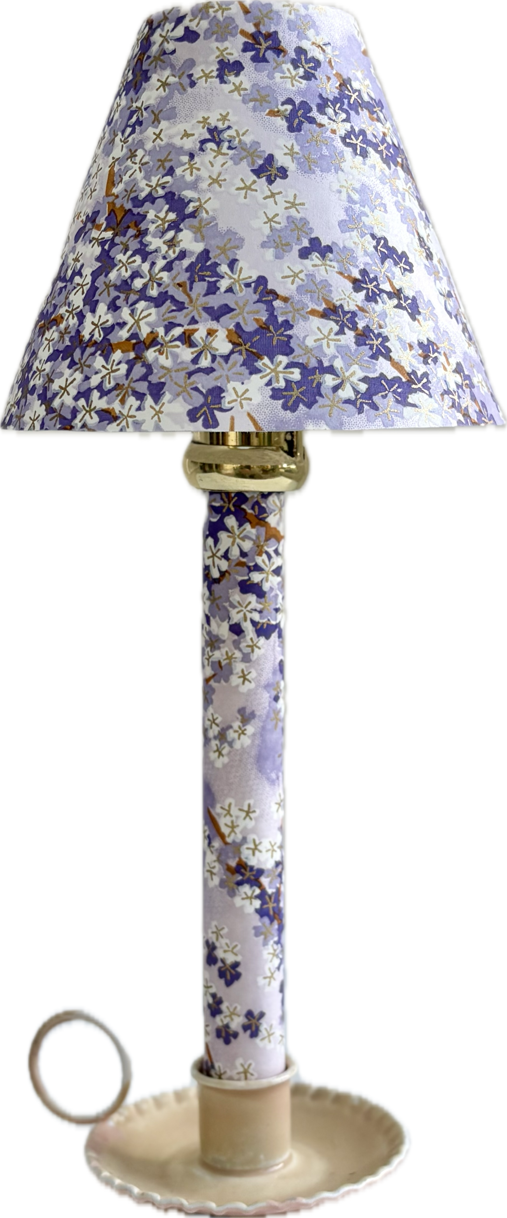 Japanese violet LED candle & shade